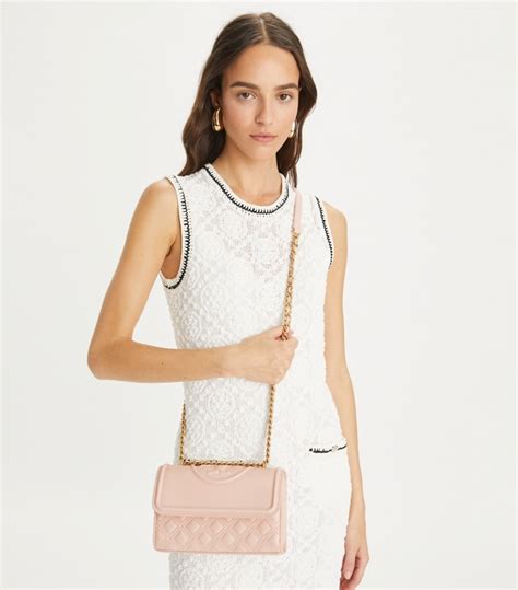 small fleming polished-grain convertible shoulder bag